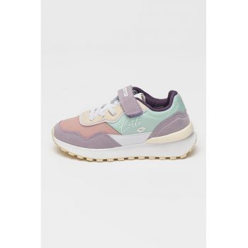 Pantofi sport cu model colorblock si detaliu logo