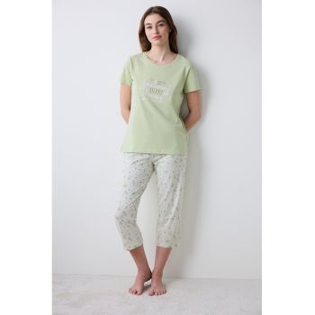 Pijama cu imprimeu grafic