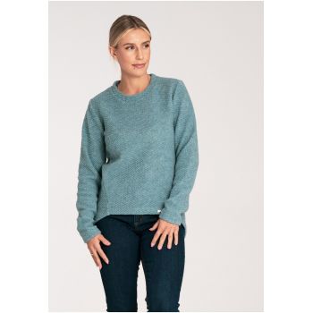Pulover de lana  M1044 - asimetric - menta - design minimalist