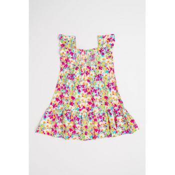 Rochie de bumbac cu imprimeu