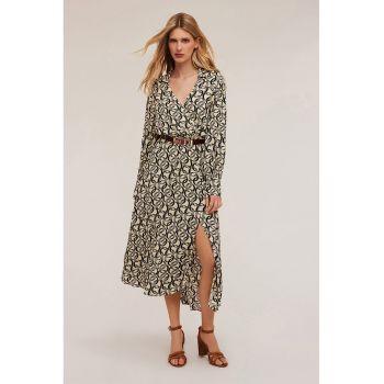 Rochie midi cu croiala in A si model
