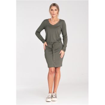Rochie scurta -  verde - viscoza