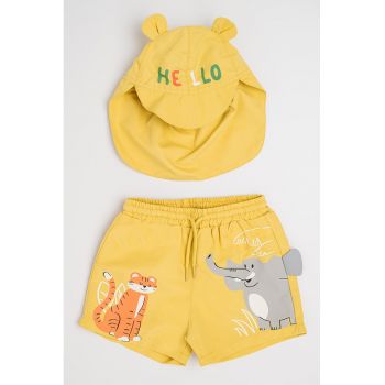 Set de palarie si pantaloni scurti de baie - 2 Piese