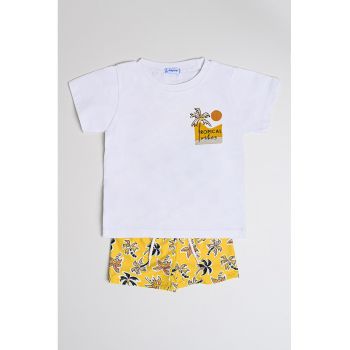 Set de tricou de bumbac si pantaloni scurti
