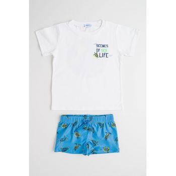 Set de tricou de bumbac si pantaloni scurti
