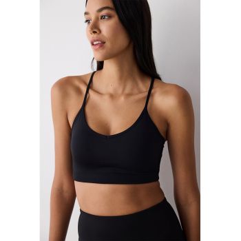 Top-bustiera cu model uni si decolteu racerback