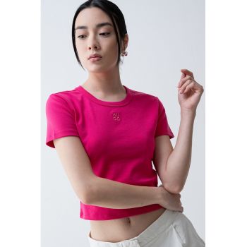 Tricou crop cu croiala slim-fit Delanor