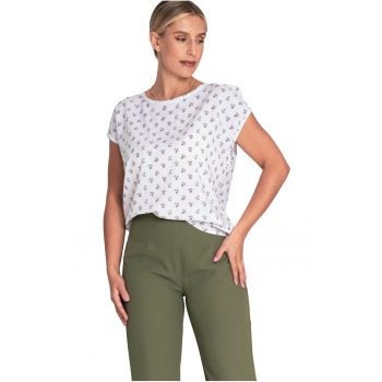 Tricou dama M1048 -  Poliester/Elastan - Alb -