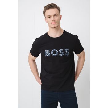 Tricou din amestec de bumbac cu imprimeu logo