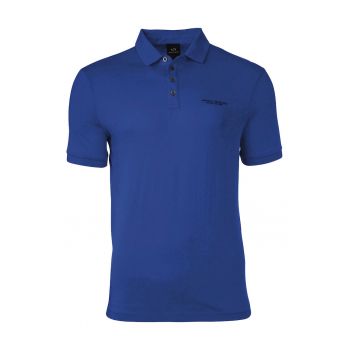 Tricou polo slim fit din bumbac cu logo discret