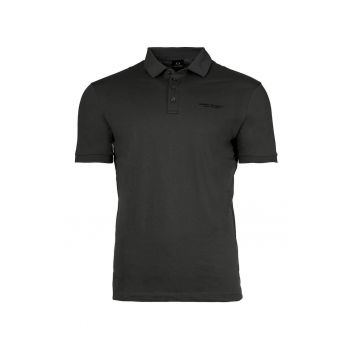 Tricou polo slim fit din bumbac cu logo discret