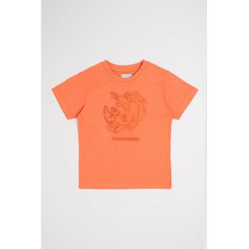 Tricou regulat fit cu decolteu la baza gatului