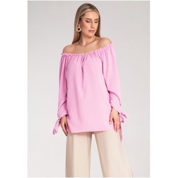 Bluza Boho dama -  Poliester/Elastan - Roz -