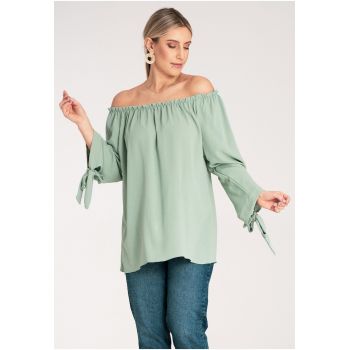 Bluza Boho dama -  Poliester/Elastan - Verde -