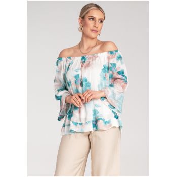 Bluza dama flori -  Poliester - Multicolor -