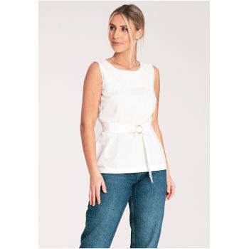Bluza dama -  Poliester/Viscoza - Eleganta - Ecru