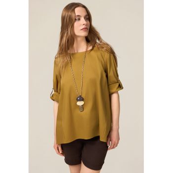 Bluza vaporoasa cu maneci 3/4