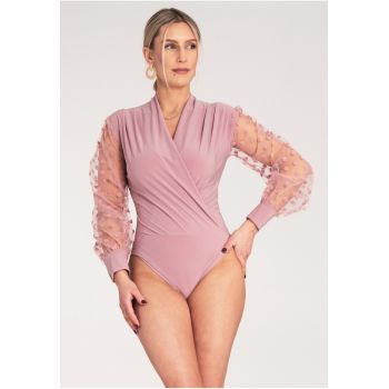 Body elegant dama -  Poliester/Elastan - Roz -