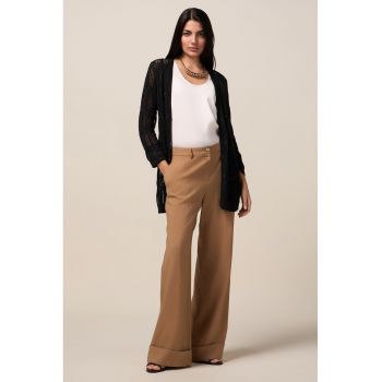 Cardigan tricotat cu aspect perforat