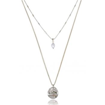 Colier elegant cu perla si moneda