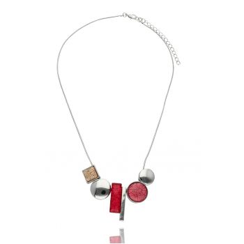 Colier elegant cu piatra rosie