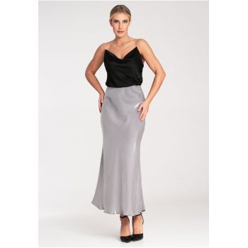 Fusta Midi  gri - viscoza -