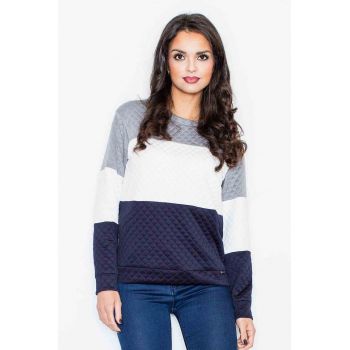 Hanorac dama  multicolor - maneci lungi - poliester/elastan -