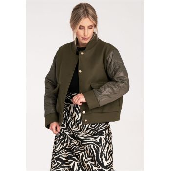 Jacheta dama M1097 -  Poliester/Viscoza - Verde -