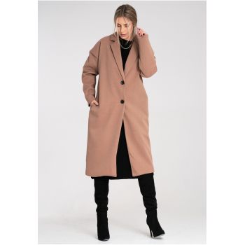 Palton dama M1111 -  Poliester - Bej -
