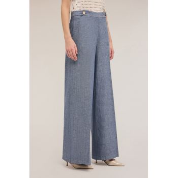 Pantaloni din amestec de in cu croiala ampla Pantaloni din amestec de in cu croiala ampla