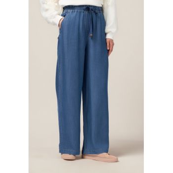 Pantaloni din lyocell cu croiala ampla