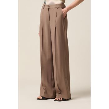 Pantaloni drepti cu talie medie