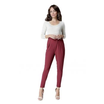 Pantaloni eleganti de dama -  Asse - rosu