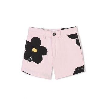 Pantaloni scurti din denim cu imprimeu floral