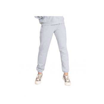 Pantaloni sport dama M1056 -  Bumbac - Gri -