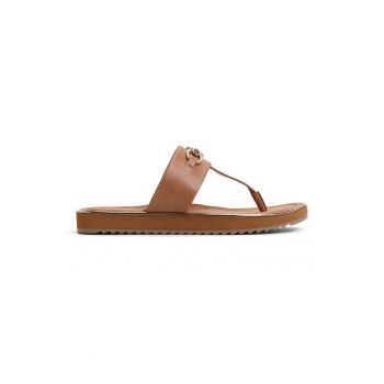 Papuci flip-flop de piele ecologica Lajolla