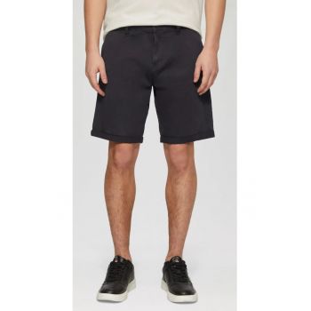 Q/S by s.Oliver Pantaloni scurti chino barbati - John - cu talie medie si croiala Regular fit - Bleumarin inchis - W31