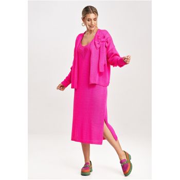 Rochie dama  M997 - acril - bumbac - violet -