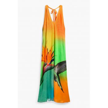 Rochie de plaja cu design tropical