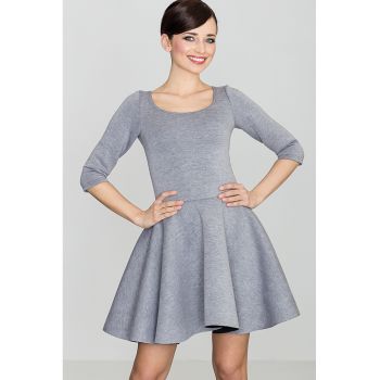 Rochie  K227 - gri - poliester