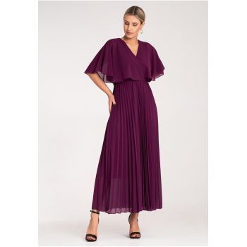 Rochie -  violet - eleganta - din poliester -