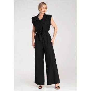 Salopeta eleganta  formala - neagra - fabricata din material de calitate -