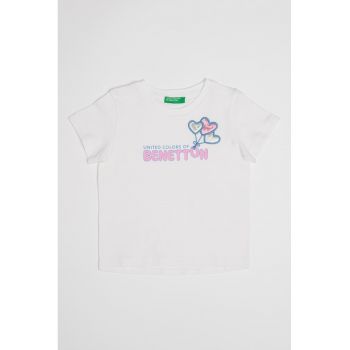 Tricou de bumbac cu paiete