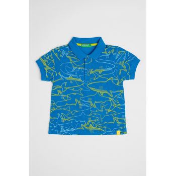 Tricou polo relaxed fit de bumbac