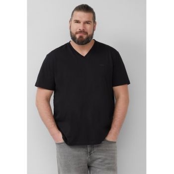 Big Sizes Tricou barbati big sizes cu decolteu in V - Regular Fit - din bumbac