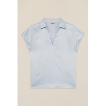Bluza polo cu decolteu in V