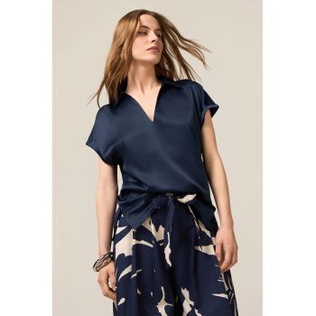 Bluza polo cu decolteu in V