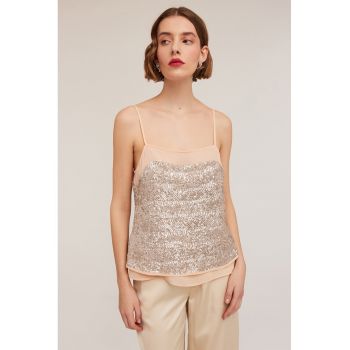 Bluza regular fit cu paiete
