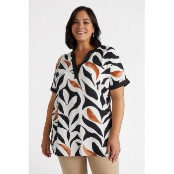 Bluza-tunica cu maneci scurte