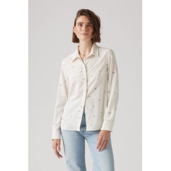 Camasa classic fit cu guler ascutit